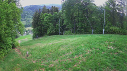 Prostřední část sjezdovky a snowpark