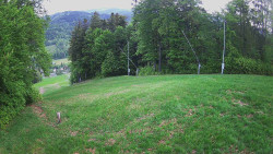Prostřední část sjezdovky a snowpark