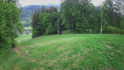 Prostřední část sjezdovky a snowpark