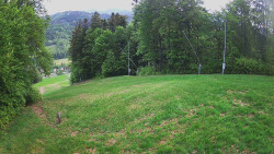 Prostřední část sjezdovky a snowpark