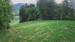 Prostřední část sjezdovky a snowpark