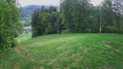 Prostřední část sjezdovky a snowpark