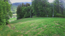 Prostřední část sjezdovky a snowpark