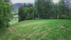 Prostřední část sjezdovky a snowpark