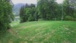 Prostřední část sjezdovky a snowpark
