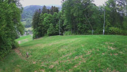 Prostřední část sjezdovky a snowpark