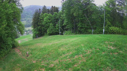 Prostřední část sjezdovky a snowpark