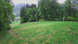 Prostřední část sjezdovky a snowpark