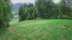Prostřední část sjezdovky a snowpark