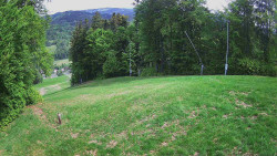 Prostřední část sjezdovky a snowpark