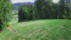 Prostřední část sjezdovky a snowpark