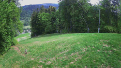 Prostřední část sjezdovky a snowpark
