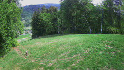 Prostřední část sjezdovky a snowpark