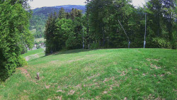 Prostřední část sjezdovky a snowpark