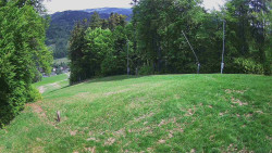 Prostřední část sjezdovky a snowpark