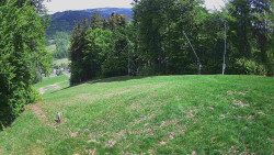 Prostřední část sjezdovky a snowpark