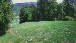 Prostřední část sjezdovky a snowpark