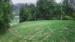 Prostřední část sjezdovky a snowpark