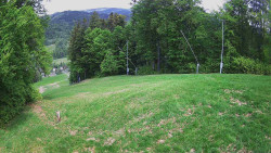Prostřední část sjezdovky a snowpark