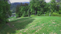 Prostřední část sjezdovky a snowpark