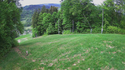 Prostřední část sjezdovky a snowpark