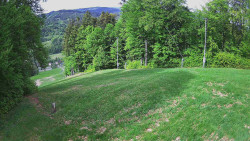Prostřední část sjezdovky a snowpark