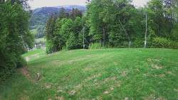 Prostřední část sjezdovky a snowpark