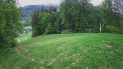Prostřední část sjezdovky a snowpark