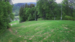 Prostřední část sjezdovky a snowpark
