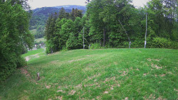 Prostřední část sjezdovky a snowpark