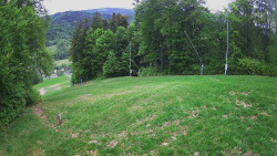 Prostřední část sjezdovky a snowpark