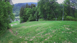 Prostřední část sjezdovky a snowpark