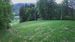 Prostřední část sjezdovky a snowpark