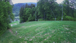 Prostřední část sjezdovky a snowpark