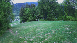 Prostřední část sjezdovky a snowpark