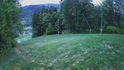 Prostřední část sjezdovky a snowpark