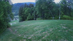 Prostřední část sjezdovky a snowpark