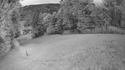 Prostřední část sjezdovky a snowpark