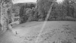 Prostřední část sjezdovky a snowpark