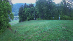 Prostřední část sjezdovky a snowpark