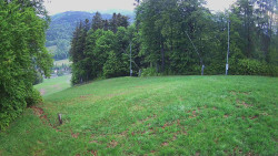 Prostřední část sjezdovky a snowpark