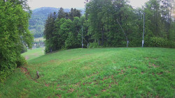 Prostřední část sjezdovky a snowpark