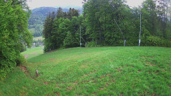 Prostřední část sjezdovky a snowpark