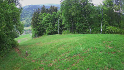 Prostřední část sjezdovky a snowpark