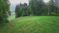 Prostřední část sjezdovky a snowpark