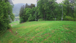 Prostřední část sjezdovky a snowpark