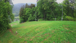 Prostřední část sjezdovky a snowpark