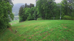 Prostřední část sjezdovky a snowpark