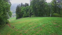 Prostřední část sjezdovky a snowpark