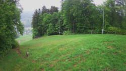 Prostřední část sjezdovky a snowpark